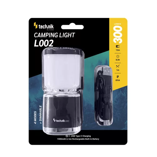 Technik Kemping Lámpa L002 (akkumulátoros - 1500mAh) (300 lumen)