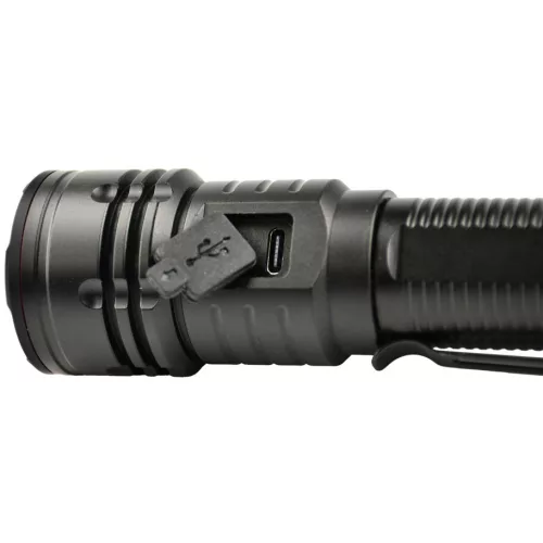 Technik Elemlámpa P27 (1x18650 2200mAh) 3XTE LED + USB-C (1500 lumen)