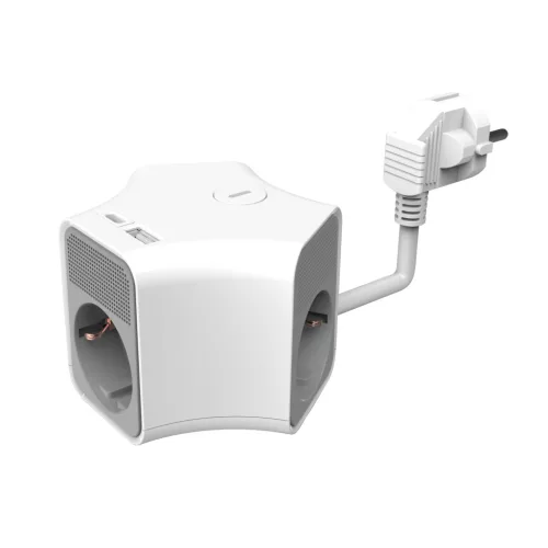 Technik Professional WG Elosztó Kocka 3 utas 1,4m kábel + USB-A + USB-C 16A