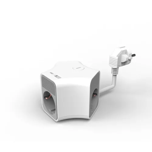Technik Professional WG Elosztó Kocka 3 utas 1,4m kábel + USB-A + USB-C 16A