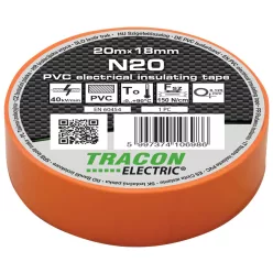 TRACON - Szigetelőszalag 18mm x 20m narancs N20 (N20)