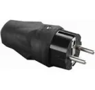 TRADEFORCE - Dugvilla gumi fekete 16A/250V IP44 egyenes Tradeforce (0002420003)
