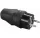 TRADEFORCE - Dugvilla gumi fekete 16A/250V IP44 egyenes Tradeforce (0002420003)
