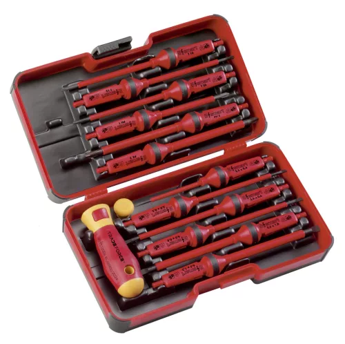TRADEFORCE - Csavarhúzó készlet 14 részes SL/PH/PZ/Torx szigetelt VDE (0118150010)