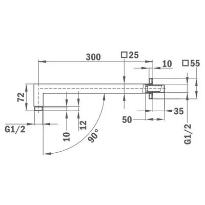 Teka Formentera zuhanykar fejzuhanyhoz 30 cm króm (TS-790075500)