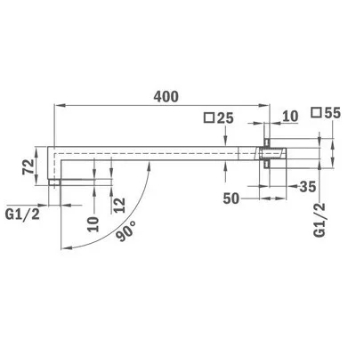 Teka Formentera zuhanykar fejzuhanyhoz 40 cm króm (TS-790075600)