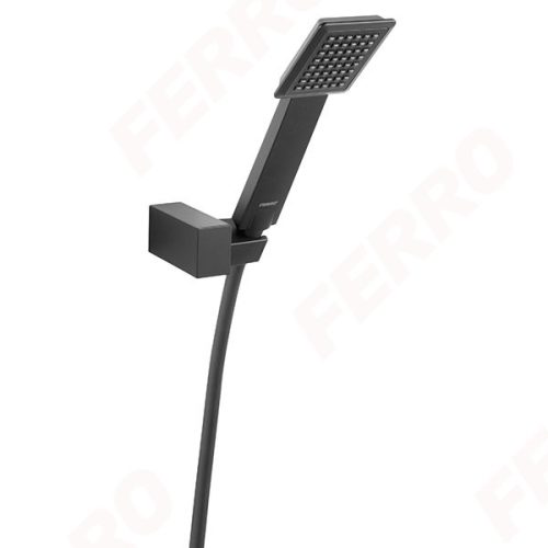 Ferro sinus fali tartós kézi zuhanyszett 1 funkciós fekete (U170BL-B)