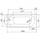 ALFÖLDI Cassandra akril fürdőkád 170x70 cm UBA177CAS2P-01 rr