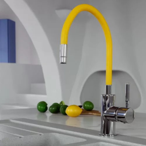 Ferro Elastico flexibilis csaptelep kifolyócső fekete W100B-B