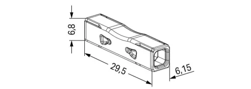 WAGO - Vezeték összekötő 2x0.75-4mm2 soros, tömör és sodrott vezetékekhez (2773-2401)