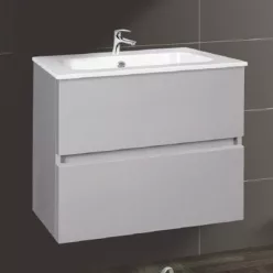 Wellis Elois 2 fiókos mosdószekrény 60 cm szürke WB00267 rajza