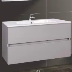 Wellis Elois 2 fiókos mosdószekrény 80 cm szürke WB00270 rajza