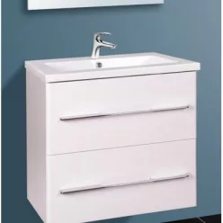 Wellis Nina 2 fiókos mosdószekrény 60 cm fehér WB00277 rajza