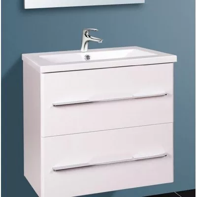 Wellis Nina 2 fiókos mosdószekrény 60 cm fehér WB00277 rajza