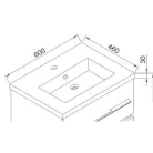 Wellis Nina beépíthető mosdó 60 cm WB00278