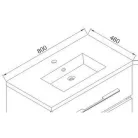 Wellis Nina beépíthető mosdó 80 cm WB00281