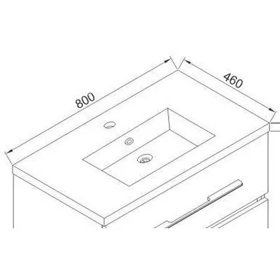 Wellis Nina beépíthető mosdó 80 cm WB00281