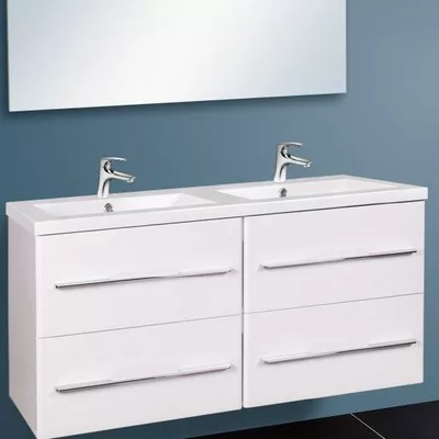 Wellis Nina 4 fiókos mosdószekrény 120 cm fehér WB00283 rajza