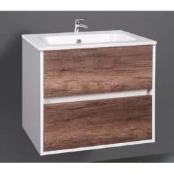 Wellis Ginger 2 fiókos mosdószekrény 60 cm dió WB00287 rajza