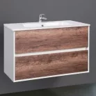 Wellis Ginger 2 fiókos mosdószekrény 80 cm dió WB00290 rajza