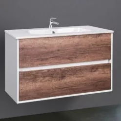 Wellis Ginger 2 fiókos mosdószekrény 80 cm dió WB00290 rajza