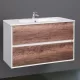 Wellis Ginger 2 fiókos mosdószekrény 80 cm dió WB00290 rajza