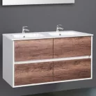 Wellis Ginger 4 fiókos mosdószekrény 120 cm dió WB00293 rajza