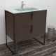 Wellis Azori 2 fiókos mosdószekrény 80 cm dió WB00309 rajza