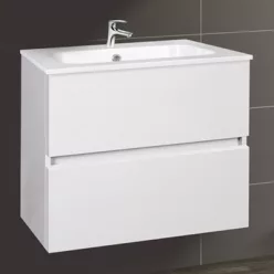 Wellis Elois White 2 fiókos mosdószekrény 60 cm fehér WB00310 rajza