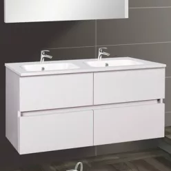 Wellis Elois White 4 fiókos mosdószekrény 120 cm fehér WB00314 rajza