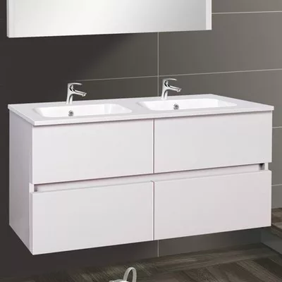 Wellis Elois White 4 fiókos mosdószekrény 120 cm fehér WB00314 rajza