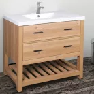 Wellis Soria 2 fiókos mosdószekrény 90 cm tölgy WB00335 rajza