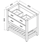Wellis Soria 2 fiókos mosdószekrény 90 cm tölgy WB00335