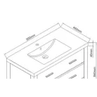 Wellis Soria beépíthető mosdó 90 cm WB00336