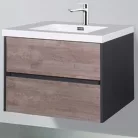 Wellis Bilbao 2 fiókos mosdószekrény 80 cm dió WB00339 rajza