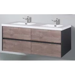 Wellis Bilbao 4 fiókos mosdószekrény 120 cm dió WB00341 rajza