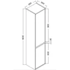 Wellis Bilbao függesztett magas szekrény dió WB00343