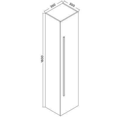 Wellis Almeria függesztett magas szekrény WB00348