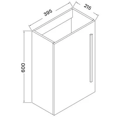 Wellis Almeria mosdószekrény 40 cm WB00349