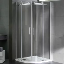 Wellis Virgo 90 íves zuhanykabin alumínium profil átlátszó üveg WC00324 rajza