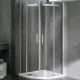 Wellis Virgo 90 íves zuhanykabin alumínium profil átlátszó üveg WC00324 rajza