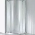 Wellis Scorpio 90 íves zuhanykabin alumínium profil átlátszó üveg WC00325 rajza