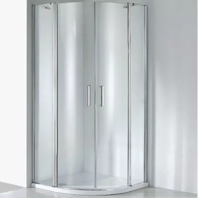 Wellis Scorpio 90 íves zuhanykabin alumínium profil átlátszó üveg WC00325 rajza