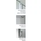 Wellis Scorpio 90 íves zuhanykabin alumínium profil átlátszó üveg WC00325
