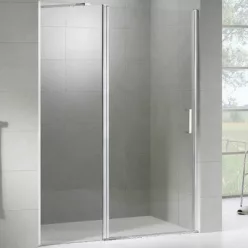 Wellis Pure zuhanyfal 100 alumínium profil átlátszó üveg WC00327 rajza
