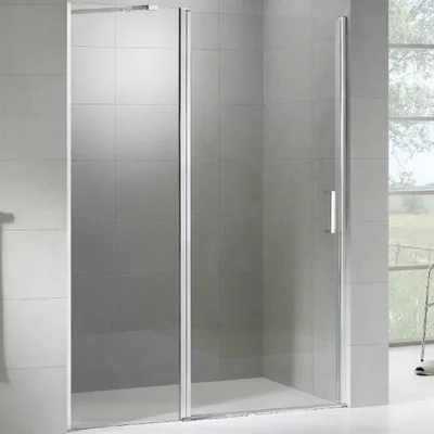 Wellis Pure zuhanyfal 100 alumínium profil átlátszó üveg WC00327 rajza