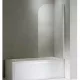 Wellis Edge 85 kádparaván alumínium profil átlátszó üveg WC00328 rajza