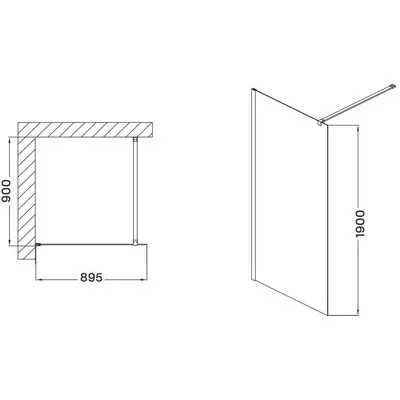 Wellis Astro 90x90 Walk-in zuhanyfal WC00330