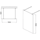 Wellis Astro 120 Walk-in zuhanyfal WC00331