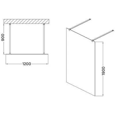 Wellis Astro 120 Walk-in zuhanyfal WC00331